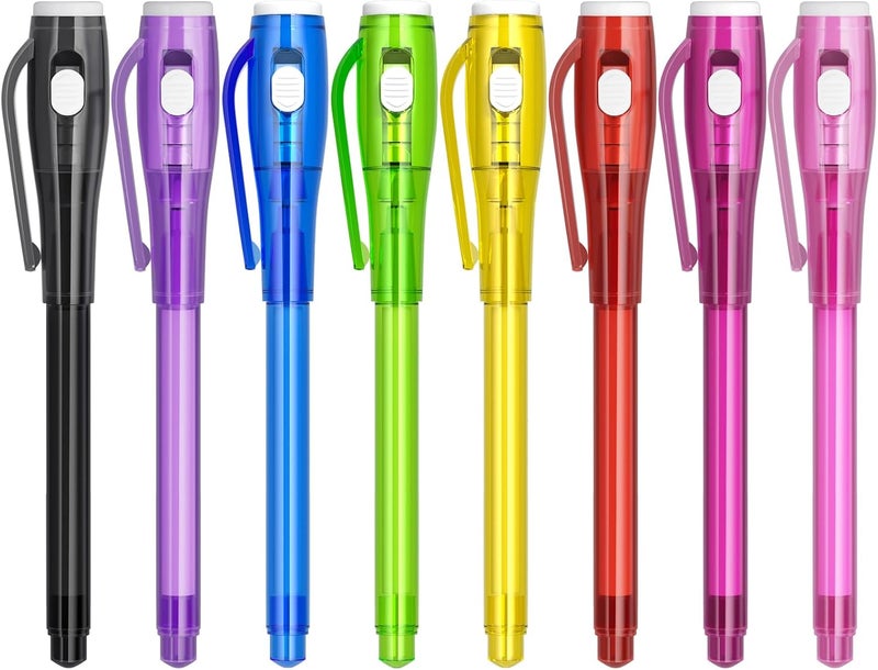 Jimmidda Invisible Ink Pen Spy Game for Kids, Party Favors Toys for Girls Boys, Magic Markers for Boys Girls Fun Outdoor Toys, Birthday for 6-13 Year Old Girls Boys (8PCS) - Image 1